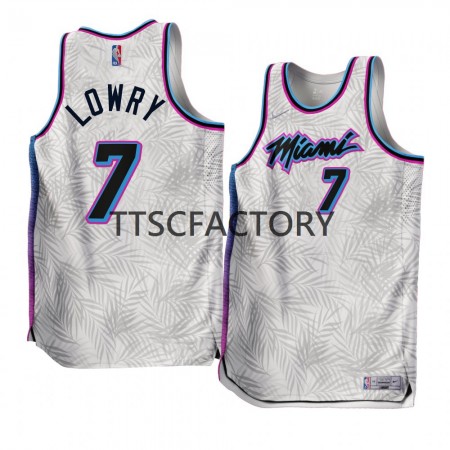 Maglia NBA Miami Heat Kyle Lowry 7 Nike 2022-23 Earned Edition Bianco Swingman - Uomo